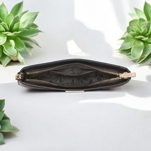 Kate Spade Kenzie Lilly Black Pochette Saffiano PVC Removable Strap - Picture 5 of 11